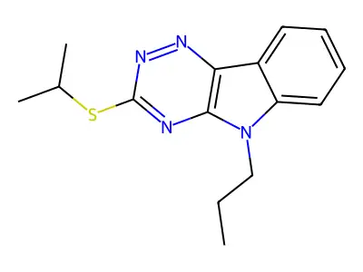3-Propan-2-ylsulfanyl-5-propyl-[1,2,4]triazino[5,6-b]indole structure