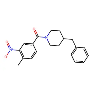 (4-Benzylpiperidin-1-yl)-(4-methyl-3-nitrophenyl)methanone structure