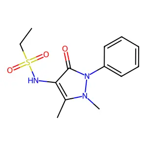 N-(1,5-dimethyl-3-oxo-2-phenyl-2,3-dihydro-1H-pyrazol-4-yl)ethanesulfonamide structure
