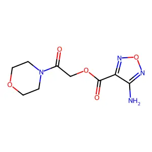 4-Amino-furazan-3-carboxylic acid 2-morpholin-4-yl-2-oxo-ethyl ester structure