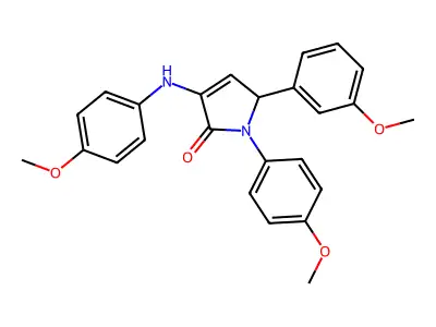 4-(4-methoxyanilino)-2-(3-methoxyphenyl)-1-(4-methoxyphenyl)-2H-pyrrol-5-one structure