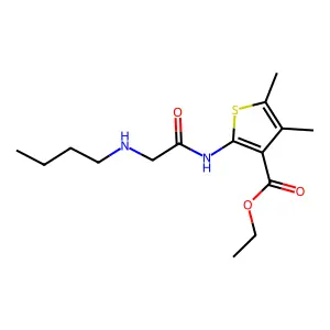ethyl 2-[(N-butylglycyl)amino]-4,5-dimethylthiophene-3-carboxylate structure