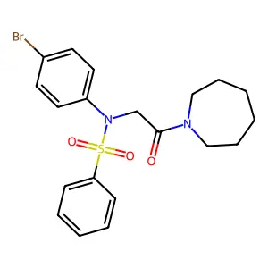 N-[2-(azepan-1-yl)-2-oxoethyl]-N-(4-bromophenyl)benzenesulfonamide structure