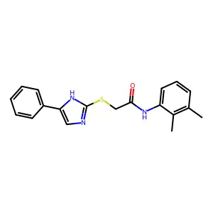 N-(2,3-Dimethylphenyl)-2-((4-phenyl-1H-imidazol-2-yl)thio)acetamide structure