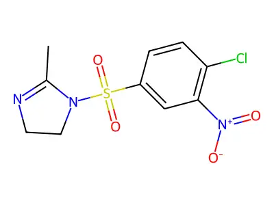 1-[(4-chloro-3-nitrophenyl)sulfonyl]-2-methyl-4,5-dihydro-1H-imidazole structure