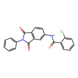 2-chloro-N-(1,3-dioxo-2-phenyl-2,3-dihydro-1H-isoindol-5-yl)benzamide structure
