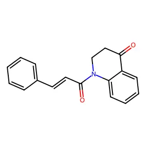 1-[(E)-3-phenylprop-2-enoyl]-2,3-dihydroquinolin-4-one structure