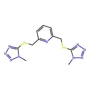 2,6-Bis[(1-methyltetrazol-5-yl)sulfanylmethyl]pyridine structure