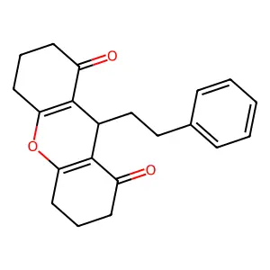9-(2-Phenylethyl)-3,4,5,6,7,9-hexahydro-1H-xanthene-1,8(2H)-dione structure