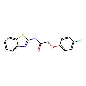 N-(1,3-benzothiazol-2-yl)-2-(4-fluorophenoxy)acetamide structure