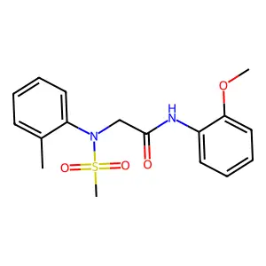 2-(Methanesulfonyl-o-tolyl-amino)-N-(2-methoxy-phenyl)-acetamide structure