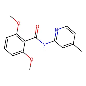 2,6-dimethoxy-N-(4-methylpyridin-2-yl)benzamide structure
