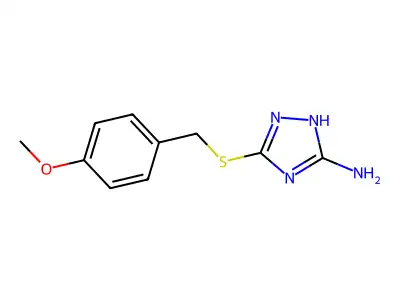 3-((4-Methoxybenzyl)thio)-1H-1,2,4-triazol-5-amine structure