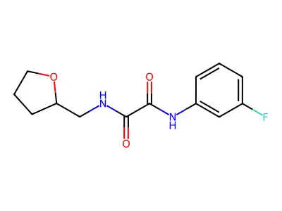 N'-(3-fluorophenyl)-N-(oxolan-2-ylmethyl)oxamide structure