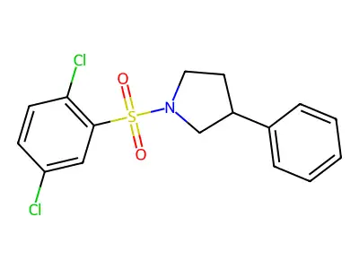 1-(2,5-Dichlorophenyl)sulfonyl-3-phenylpyrrolidine structure