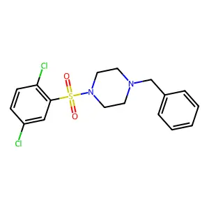 1,4-Dichloro-2-((4-benzylpiperazinyl)sulfonyl)benzene structure