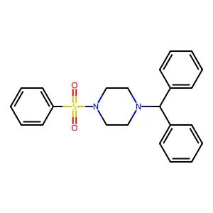 1-Benzhydryl-4-(phenylsulfonyl)piperazine structure