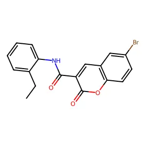 6-bromo-N-(2-ethylphenyl)-2-oxo-2H-chromene-3-carboxamide structure