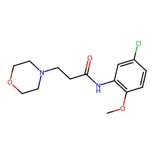N-(5-chloro-2-methoxyphenyl)-3-morpholin-4-ylpropanamide structure
