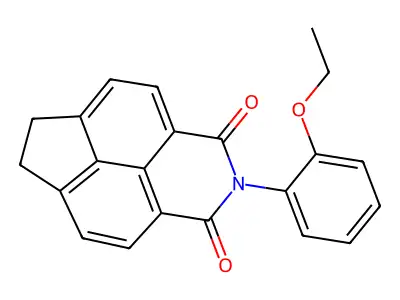 2-(2-ethoxyphenyl)-6,7-dihydro-1H-indeno[6,7,1-def]isoquinoline-1,3(2H)-dione structure