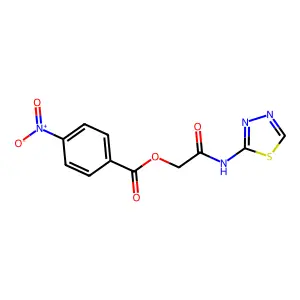 2-Oxo-2-(1,3,4-thiadiazol-2-ylamino)ethyl 4-nitrobenzoate structure