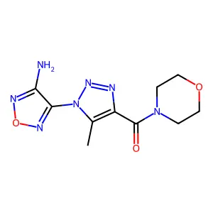 [1-(4-Amino-1,2,5-oxadiazol-3-yl)-5-methyltriazol-4-yl]-morpholin-4-ylmethanone structure