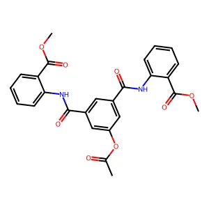 3,5-bis{N-[2-(methoxycarbonyl)phenyl]carbamoyl}phenyl acetate structure