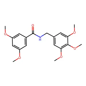 3,5-dimethoxy-N-(3,4,5-trimethoxybenzyl)benzamide structure