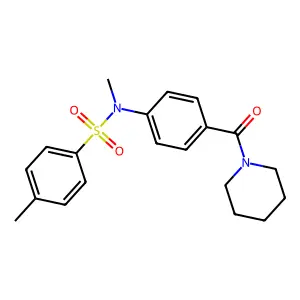 N,4-dimethyl-N-[4-(piperidine-1-carbonyl)phenyl]benzenesulfonamide structure