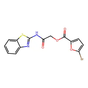 2-(1,3-Benzothiazol-2-ylamino)-2-oxoethyl 5-bromo-2-furoate structure