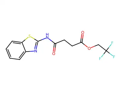 2,2,2-Trifluoroethyl 4-(1,3-benzothiazol-2-ylamino)-4-oxobutanoate structure