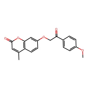 7-[2-(4-methoxyphenyl)-2-oxoethoxy]-4-methyl-2H-chromen-2-one structure