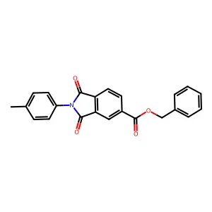 Benzyl 2-(4-methylphenyl)-1,3-dioxo-5-isoindolinecarboxylate structure