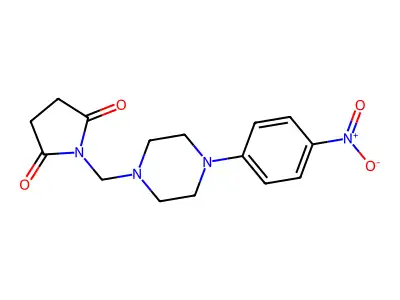 1-[[4-(4-Nitrophenyl)piperazin-1-yl]methyl]pyrrolidine-2,5-dione structure