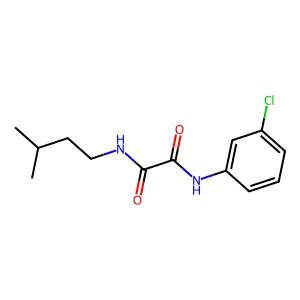 N'-(3-chlorophenyl)-N-(3-methylbutyl)oxamide structure