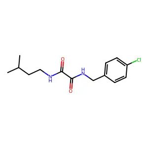 N'-[(4-chlorophenyl)methyl]-N-(3-methylbutyl)oxamide structure