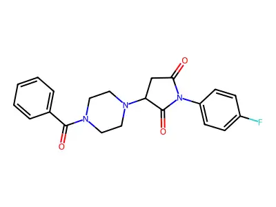 3-(4-Benzoylpiperazin-1-yl)-1-(4-fluorophenyl)pyrrolidine-2,5-dione structure