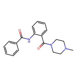 N-[2-(4-methylpiperazine-1-carbonyl)phenyl]benzamide structure