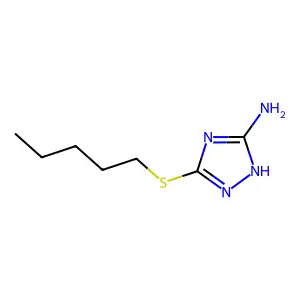 3-(pentylsulfanyl)-1H-1,2,4-triazol-5-amine structure