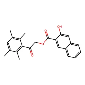 2-Oxo-2-(2,3,5,6-tetramethylphenyl)ethyl 3-hydroxy-2-naphthoate structure