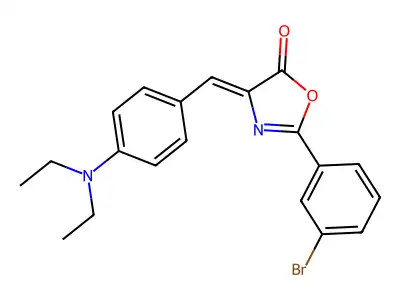 2-(3-Bromophenyl)-4-[[4-(diethylamino)phenyl]methylene]-5(4H)-oxazolone structure