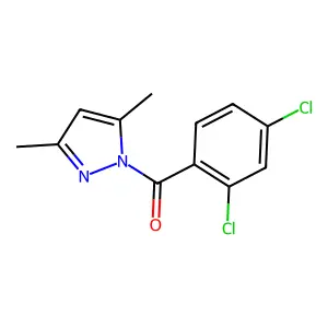 (2,4-dichlorophenyl)(3,5-dimethyl-1H-pyrazol-1-yl)methanone structure