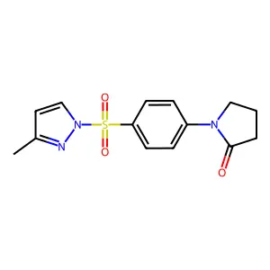1-[4-(3-Methylpyrazol-1-yl)sulfonylphenyl]pyrrolidin-2-one structure