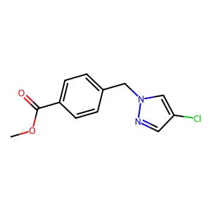 Methyl 4-((4-chloro-1H-pyrazol-1-yl)methyl)benzoate structure