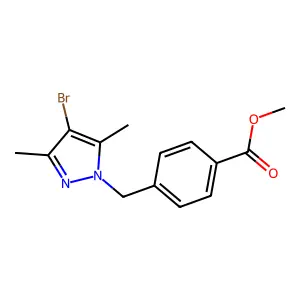 Methyl 4-[(4-bromo-3,5-dimethyl-1H-pyrazol-1-yl)methyl]benzoate structure