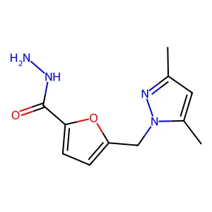 5-((3,5-Dimethyl-1H-pyrazol-1-yl)methyl)furan-2-carbohydrazide structure