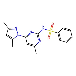N-[4-(3,5-dimethylpyrazol-1-yl)-6-methylpyrimidin-2-yl]benzenesulfonamide structure