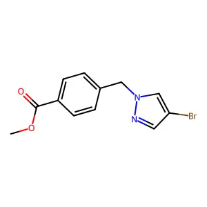 methyl 4-[(4-bromo-1H-pyrazol-1-yl)methyl]benzoate structure