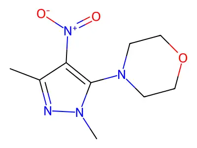 4-(2,5-Dimethyl-4-nitro-pyrazol-3-yl)morpholine structure