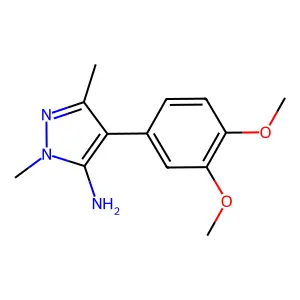 4-(3,4-Dimethoxyphenyl)-1,3-dimethyl-1h-pyrazol-5-amine structure